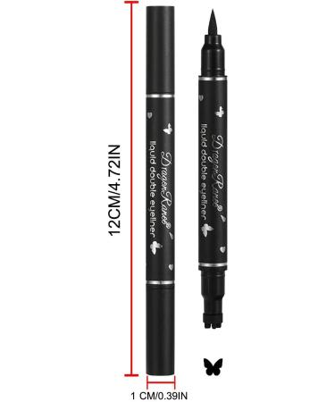 Stamp Eyeliner | Smudge Proof Ultra Thin Tip Waterproof Liquid Eyeliner - Double Headed Eye Cosmetics for Travel Dance Parties Black Eye Liner for for Beginners Pochy - Buy Online on GoSupps.com