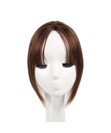 TBOAD 100% Real Human Hair Toppers with Bangs | 12 Dark Brown Remy Hair Extensions for Thinning Hair | Clip in Bangs Wiglets Hair Piece - Buy Online on GoSupps.com