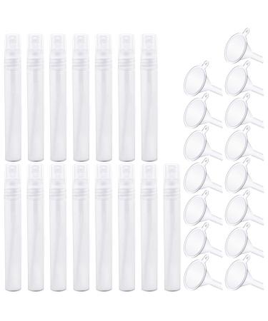 SelfTek 15 Pack Spritzer Bottle 10ml Mini Portable Mist Empty Spray Bottle Perfume Travel Refillable Spray Bottles with 15 Funnels