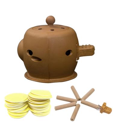 Frcolor 3 set acupuncture point moxa tool moxibusion stick burner smoke-free mugwort moxibusstaffie moxibusion sticker Moxibuspfall Moxa-stick holder household suite