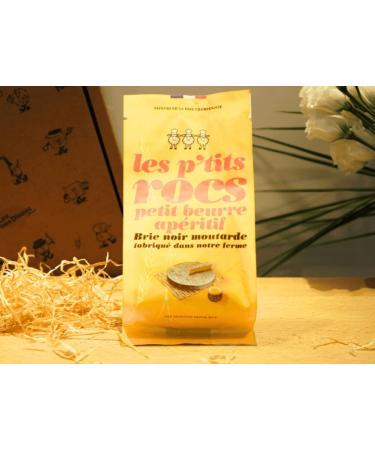  Les p'tits rocs Petit Beurre Biscuits with Brie Noir and Mustard 115g - Les p'tits rocs - Buy Online on GoSupps.com