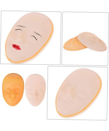  Didiseaon Didiseaon 2Pcs Eyebrow Base Fake Skin Head Eyebrow Eyeline Lip Model Pad For Practice Training Skin Makeup Practical Head Silica Gel 5D Human Body Skin - Buy Online on GoSupps.com