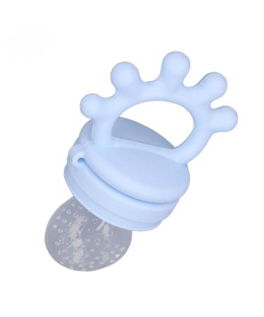 Baby Fruit Feeder - Silicone Choking Prevention & Soothing Baby Food Feeder for Meat (Light Blue) - International Shipping Available - Buy Online on GoSupps.com
