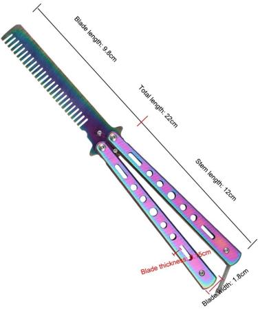 Butterfly Comb Stainless Steel Folding Training Practice Combs Novel Hair Styling Tools for Beginner Training - Buy Online on GoSupps.com