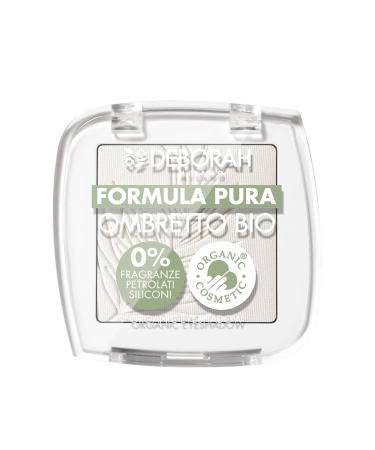 DEBORAH Deborah Mono Organic Pure Formula Eyeshadow Color N.01 White with ingredients 100% natural origin vegan and animal friendly