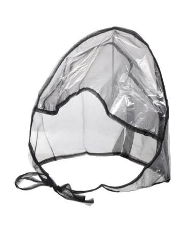 Fit Rite Women's Rain Bonnet with Full Cut Visor & Netting -2 Pack - Black