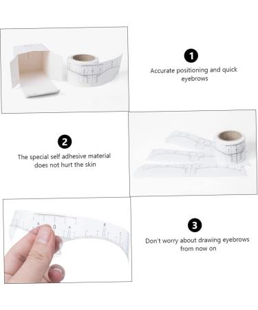 FRCOLOR 2 rolls Adhesive Scale Auxiliary Stencil Sticker Brow Disposable Cosmetics Measuring Woman Eyebrow 1 count (Pack of 1) Whitex2pcs - Buy Online on GoSupps.com