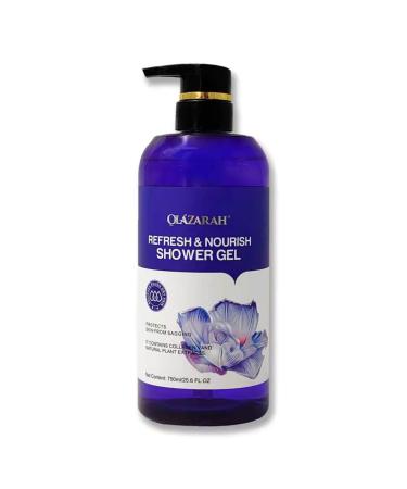 Collagen-Infused Refresh & Nourish Shower Gel w/Lavender and Natural Plant Extracts for Cleansing & Firming 25 fl. oz