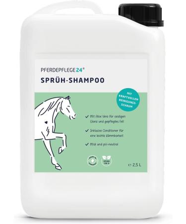 Buy Horse Care 24 Mild Spray Shampoo | pH Neutral Horse Shampoo for Glossy Healthy Hair - Available in 0.5L 1L 2.5L 5L & 10L Canisters - Buy Online on GoSupps.com