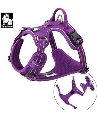 Truelove No Pull Dog Harness - Reflective Adjustable Soft Padded Vest for Dogs - TLH56512 S Purple - Buy Online on GoSupps.com