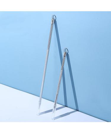LHYILSWQ 2Pc Blackhead Remover Tool Set Stainless Pimples Comedone Extractor Removal Acne Removal Kit Silver - Buy Online on GoSupps.com