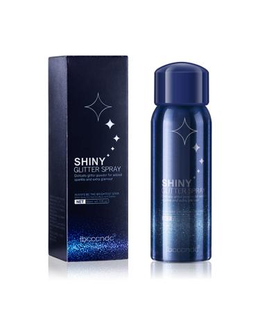 IBCCCNDC Glitter Spray for Hair and Body Tiktok, 60ml Long Lasting Hair and Body Glitter Spray Shimmer Silver Glitter Hairspray for Party (1)