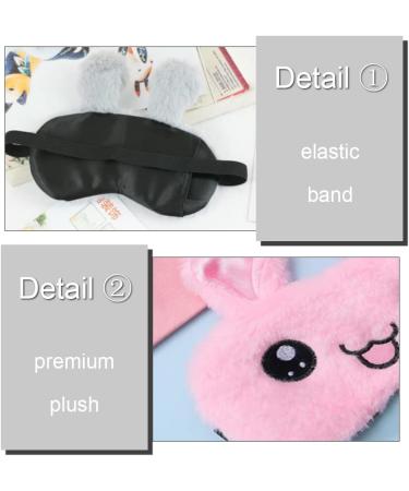 2 Pcs Cartoon Rabbit Sleep Eye Masks - Plush Blackout Sleeping Masks for Travel & Relaxation - Buy Online on GoSupps.com
