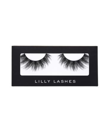 Lilly Lashes Premium Synthetic Lashes Houston | Fake Eyelashes Natural Look | Bold Full Bodied Look Max Volume Lash | False Lashes | Vegan Strip Lash | Reusable Up to 10 Wears | 17mm