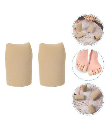 FOMIYES Gel Toe Caps - Silicone Protectors for Pressure and Calluses Remover - 2pcs Elastic Fabric Sleeves - 2.7x4cm - Buy Online on GoSupps.com