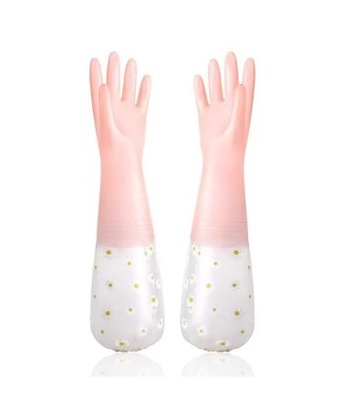 Cleaning Gloves Waterproof Household Cleaning Gloves Kitchen Cleaning Dishwashing Laundry Gloves Dishwashing Gloves Pink