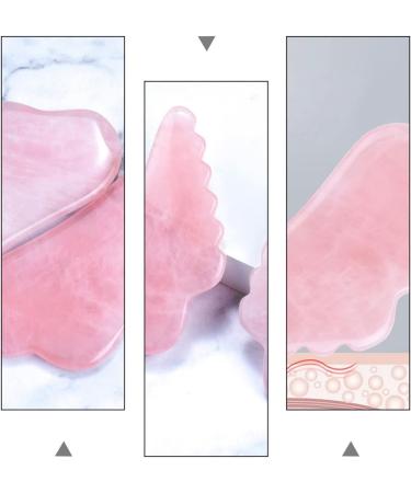 FRCOLOR Quartz Wing Scraping Board & Gua Sha Facial Massager - Rose Crystal Roller for Neck & Face - 10.2x5.5cm - International Shipping Available - Buy Online on GoSupps.com