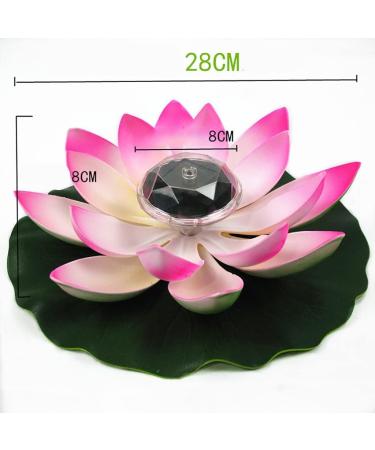 Solar Flower Light Artificial Lotus Shape Garden Pool Lamp Night Light Solar Pool Light Creative Solar Light (Color : Pink) (Red) - Buy Online on GoSupps.com