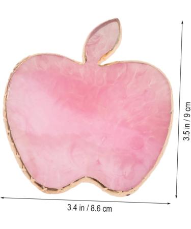 MERRYHAPPY MERRYHAPY 1 Piece Apple Shaped Manicure Palette With Gold Edge Professional Art Coloring Page For Nails Suitable For Color Mixing Photo Props 9*86cm Pink - Buy Online on GoSupps.com
