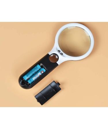 Magnifying Glass Led Lighted Magnifier for Handheld Reading at Night 10X High Definition Optical Lens for & Hobby Observation Black Lofty Ambition - Buy Online on GoSupps.com