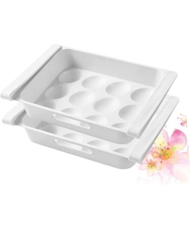 Hemobllo 4 pcs Type Fridge Container Refrigerator White Multi-purpose for Fruit Case Home Drawer Household Whitex2pcs 26x18cmx2pcs - Buy Online on GoSupps.com
