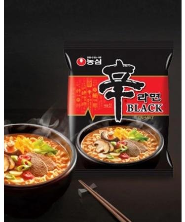 CNMART Nongshim Shin Black Ramyun and Shin Ramyun Instant Ramen Noodle 2 Flavours Assorted Bundle (Pack of 10) - Buy Online on GoSupps.com