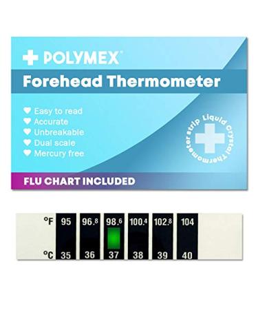 Forehead Thermometer with Cold and Flu Chart for Adults and Children - Ideal for Home Travel or The Workplace