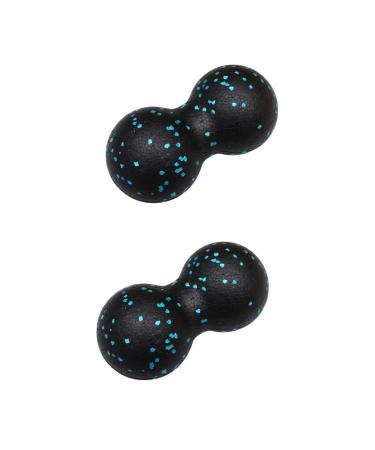 Homsfou 2st massage ball Mini-compass and pipe yoga ball deep fabric roller neck massage device muscle roll back roll Balance scroll wheel foam roll Massage ball fitness tool 16.5x8.5x2cpcs bluex2stk