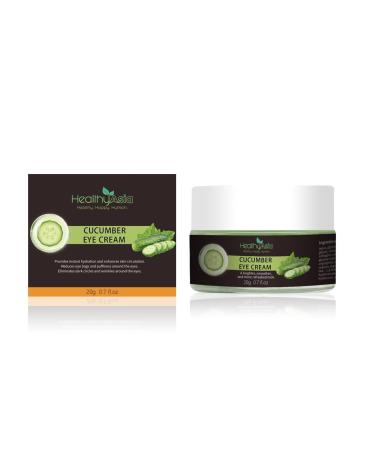 HealthyAsia Black Label Cucumber Eye Cream for Dark Circles and Puffiness Advanced Anti-Aging Under Eye Moisturizer with Vitamin K Organic Hydrating Treatment for Fine Lines & Bags 0.7 oz (20g) - Buy Online on GoSupps.com