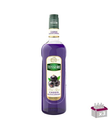 TEISSEIRE - Pack of 3 - Blackcurrant Syrup - 1L