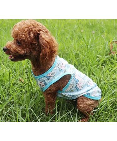7-Piece Breathable Dog T-Shirt Set | Summer Pet Sweatshirts for Small & Medium Dogs | Cute Printed Puppy Clothing | Perfect for Male & Female Dogs (XS) - Buy Online on GoSupps.com