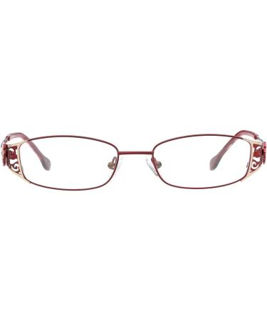 HELES Women's Full Rim Rectangular Reading Glasses - Anti-Reflection UV Coating Red +1.00 Strength | International Shipping Available - Buy Online on GoSupps.com