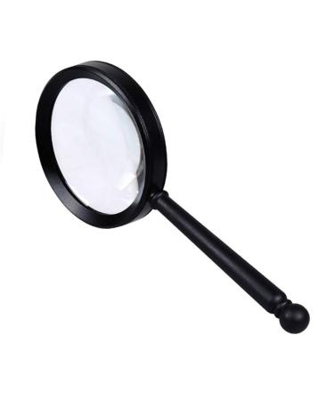 10 Times Magnifying Glass Retro Style Black Alloy Border Handheld Children's Old Reading Clock Maintenance Magnifying Glass Optical Glass Hd Lofty Ambition