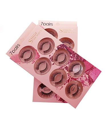 Shidishangpin 7 Pairs 3D Natural False Eyelashes - Soft Thick Handmade Multi-Layered Lash Extensions for Stunning Makeup - Buy Online on GoSupps.com