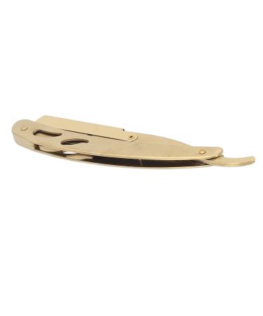 Premium Stainless Steel Face Razor & Neck Cutter - Foldable Manual Beard Knife Holder (Single Blade Straight Edge) - Buy Online on GoSupps.com