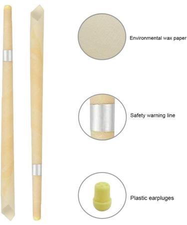 16Pcs Ear Cones Wax Remover Ear Wax Candles Organic Non-Toxic Earwax Candles Hollow Ear Candling Candles with Protective Discs Ear Candles - Buy Online on GoSupps.com