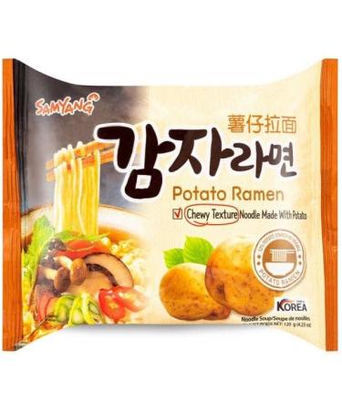 Samyang Potato Flavour Instant Noodle Ramen Suitable For Vegetarian (Pack of 10) by CNMART - Buy Online on GoSupps.com