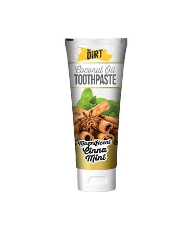 The Dirt Gluten & Fluoride Free Coconut Oil Toothpaste - Vital Toothpaste Botanically Sweetened, No Artificial Flavors or Colors (Cinnna Mint, 35g: 6 Week Supply) Cinnna Mint 1.23 Ounce (Pack of 1)
