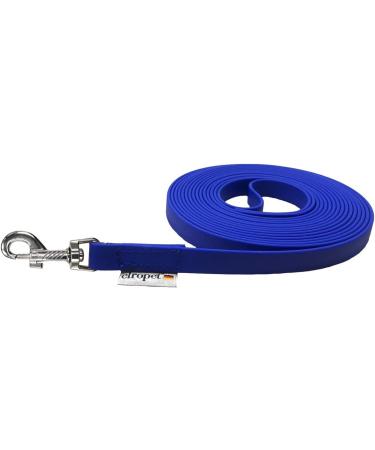 Biothane Dog Leash for Medium/Large Dogs - 16mm Wide 3m-20m Length Options Durable & Waterproof - Blue Drag Line - Buy Online on GoSupps.com