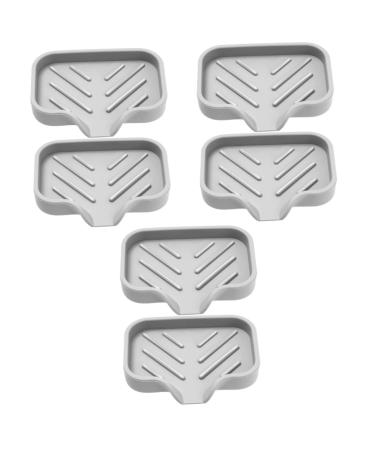 Ciieeo 6 Pcs Silicone Soap Dish Silicone Travel Soap Draining Holder Soap Dish with Drain Soap Container Soap Holder for Shower Wall Silicone Container Bathroom Silica Gel Jewelry Tray