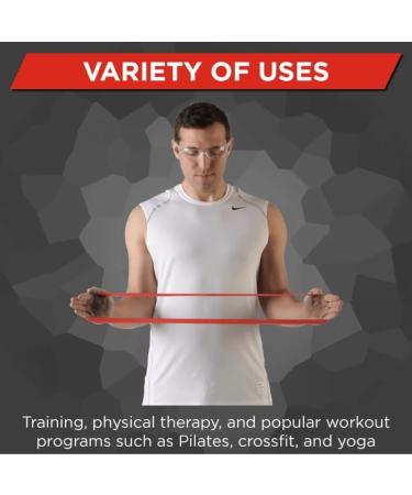 THERABAND Resistance Band Loops - Medium Red 18" for At-Home Exercise Pilates Yoga Crossfit & Physical Therapy - Buy Online on GoSupps.com