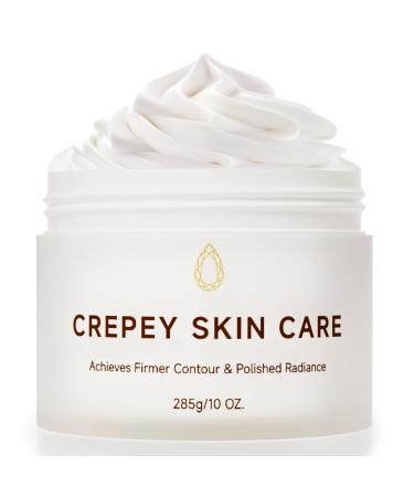 Crepe Firming Body Cream Extra Large Size Body Skin Cream Lotion for Aging Crepe Skin Improve Natural Elastin with Collagen Production for Neck Arms Leg Deeply Moisturizer Cream 10 oz 10 Ounce (Pack of 1)