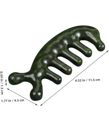 BCOATH Jade Massage Comb - Premium Hand & Body Massage Device | Scalp Scratching Tool | Creative & Reliable 11.50x4.50 cm Green - Buy Online on GoSupps.com