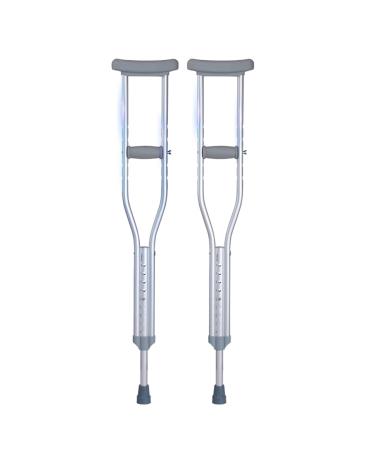 LINYUES Aluminum Height Adjustable Spring Crutches Adult Underarm Crutches Medical Disabilities Elderly Walking Crutches Suitable for Rehabilitation Training (Size : L(1 Pair)) Double The Comfort