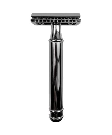 Safety razor 3-piece with 85 mm handle shiny chrome-plated