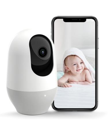 Nooie Baby Monitor, WiFi Pet Camera Indoor, 360-degree IP Camera, 1080P Home Security Camera, Motion Tracking, Super IR Night Vision, Works with Alexa, Two-Way Audio, Motion & Sound Detection 1 pack