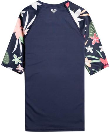 Quiksilver Girls Printed Sleeves SS Rash Guard Shirt - 14 Years - Mood Indigo Alma Swim - Shop Internationally! - Buy Online on GoSupps.com