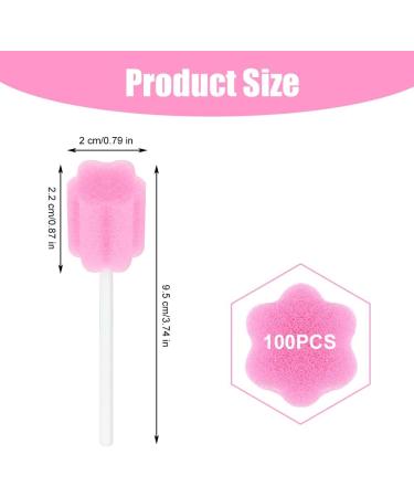 ACWOO Disposable Oral Care Sponge | 100 Portable Dental Swabs for Clinics | Pink Oral Care Solution - Buy Online on GoSupps.com