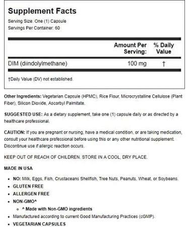 Buy DIM (Diindolylmethane) 60 Caps - Premium Quality Supplement | Fast International Shipping - Buy Online on GoSupps.com