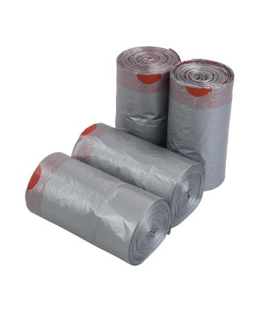 Asking Gray Drawstring Garbage Bags 1.2 Gallon Small Drawstring Garbage Bag 4 Rolls 248 Counts